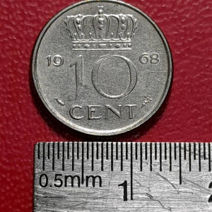 Koin Nederland kuno Koleksi Jadul 10 C Kecil Tahun 1968 BEKAS