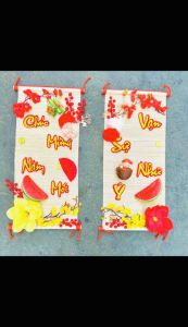 Mành tre treo tường trang trí lễ Tết
