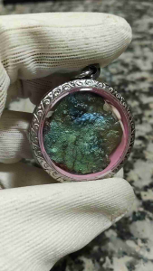 Blue Leklai Pendant 蓝力泥吊坠 Leklai Amulet 马来西亚力泥 100% Natural Leklai Malaysia