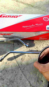 Spion Retro Bulat Crom Tangkai Panjang Drat 14 Universal