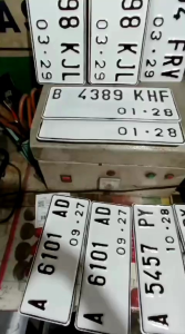 PLAT NOMOR MOTOR STANDAR SUDAH ADA LOGO
