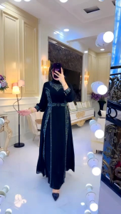 DRESS ARABIAN SAFIRA BAHAN CERUTTI MIX PAYET SWAROVSKI // DRESS PESTA SERAGAMAN DAN KONDANGAN WANITA TERBARU SUPER CANTIK BRAND QUALITY 100% REALPICT