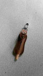 paket  sarung pipa kulit + pipa kayu. bisa custom nama