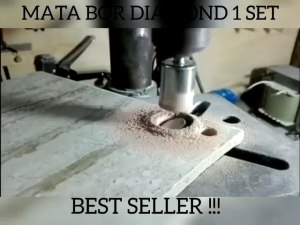 16PCS Mata Bor Diamond Coated Hole Drill Bit 6mm-50mm Mata Bor Set Kaca Granit Keramik Marmer Batu Diamond Coated 6mm-30mm/6mm-50mm Porselen Diamond Hss Holesaw Pelubang Keramik 16 PCS - DK650