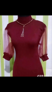 Switer Rajut Korea Cantik & Iner Tangan Kain Kelambu