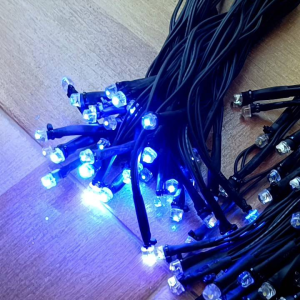 Lampu LED seribu bintang 12vold DC panjang 20mter isi 30 led Yala biru