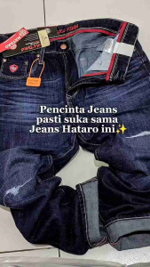 PROMO BIGSHELL///CELANA JEANS PANJANG PRIA SOBEK LUTUT TERLARIST HATARO DENIM