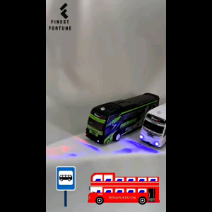 LT60 Mainan Anak Bus Jetbus Basuri Telolet – Musik & Lampu Panjang 30cm