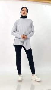 Baju Dryfit atau atasan tunik olahraga wanita polos oversize inner manset olahraga taneeya top sports hijab lengan panjang Breathable