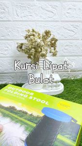 Kursi Lipat Camping /Kursi Lipat Outdoor Protable /Kursi Lipat Telescopic Bulat Tahan 150KG