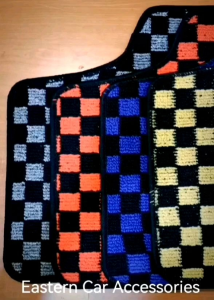 5pcs/SET Car Dadu Style Carpet Anti Slip Chess Checkmate Mattress Floor Mat