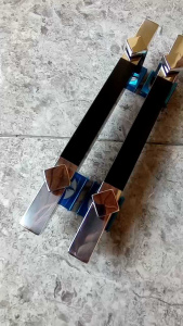 Handle gagang pintu kotak minimalis hitam glosy bahan full stenlistell