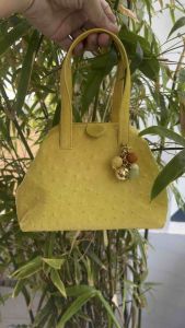 Túi 2hand xách tay mini phom hến ANTONIO SCEPI của Ý da bò dập điểu  -T574