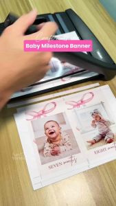 First Year Monthly Milestone Baby Banner / 12 Month customizable photo birthday banner personalized