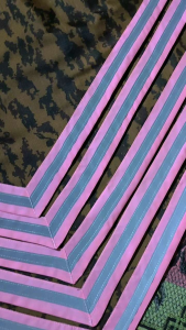 EXCLUSIVE PROMO scraf loreng pramuka kombinasi lis merah muda [pink]