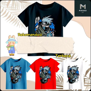 Hatake Kakashi Kaos Distro Anak Anime Naruto Uzumaki Bahan Cotton Combed 30s