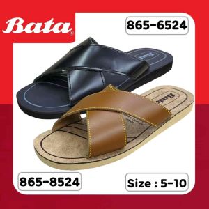BATA รองเท้าแตะหนัง สายไขว้ รุ่น 865-8524 / 865-6524