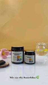 Nến Thơm Phòng Ngủ Thư Giãn Không Khói Tinh Dầu Sả Chanh Organic VUATINHDAU 100g/200g Nến HandmadeTrang TríQuà Tặng