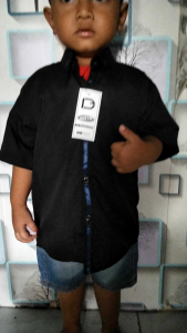 Kemeja Polos Anak Ukuran 1-12 Tahun Bahan Katun Premium