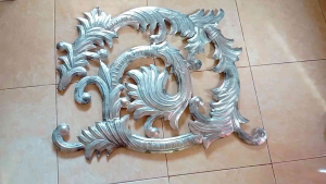 ORNAMEN PINTU PAGAR BESI / RAILING TANGGA BALKON 60X80CM BAHAN PLAT BESI DUA MUKA HIASAN PAGAR BESI