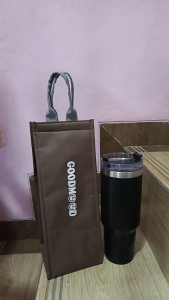 Tas Tumbler/Mug Jumbo 2 liter Tempat Botol Minum sekolah kerja Kuliah Traveling Liter Tas Souvenir tote thermal berlapis aluminium foil