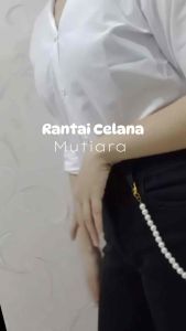 Rantai Celana Mutiara Basic Maeda Pants Chain Gantungan Celana Rantai Dompet Pearl Korean Style