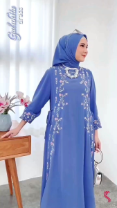 GAMIS CERUTY BORDIR TERBARU GALUHITA BY GGS LD 110 CM