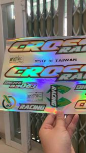 Bộ tem dán xe đạp CROSS RACING chữ màu bạc hàng nhập Thái Lan chất lượng cao dành trang trí riêng cho dòng xe này tem màu sắc cực đẹp và bền giá bán cực tốt bán lẻ như bán sỉ