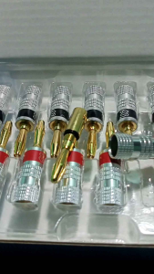 JACK JEK KONEKTOR BANANA PLUG GOLD 6 SET 12 PICS KUALITAS BAGUS TERLARIS