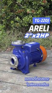ARELI ปั๊มหอยโข่ง ทรงหน้าแปลนเงา TG-220J / 2x2HP
