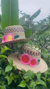หมวกทำจากต้นกก งานฝีมือ วัสดุดี คุณภาพสูง