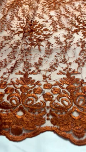 Bahan Kain Tille Bordir lace spinggel/Tille payet Spinggel Bahan Kebaya Wanita