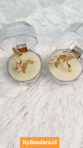 Bundara Acc-025 Size 8 Cincin Kupu-Kupu Rhodium Premium