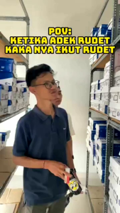 Tas Selempang Sling Bag Pria Kerja Kuliah Polos Navy Kombinasi 660