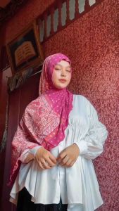 ZADA GARMENTS Premium SUMMER One-Loop KASHKHA COTTON JERSEY Half Moon Shape Pashmina Semi Instant Hijab Wrap