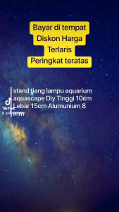 stand tiang lampu aquarium aquascape Diy T10cm L15cm Alumunium 8mm penjepit max ketebalan 10mm