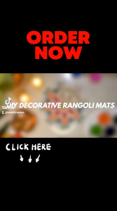 11 inches Reusable indian Rangoli matt / home decor / Easy to use. Simply strew Flowers pulses and Rangoli All Over it. Using Traditional Art Today is Easy.