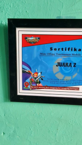 Cetak Sertifikat Sudah Pakai Bingkai Ukuran A4 (21X30)