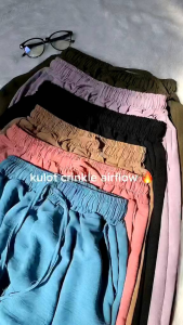Celana Kulot Crinkle Airflow Premium Jumbo Model Tali Serut Bb 40-80Kg