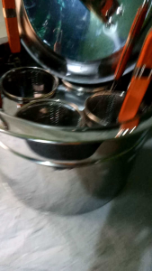 dandang mie ayam bakso lobang 4/panci mie kocok+saringan 4psc stainlees tebal asli