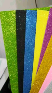 Busa Glitter/Foam Gabus Glitter Blink Kerajinan DIY isi 10 lembar/Busa ati Glitter