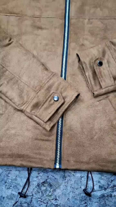 Jaket Wanita Suede Crop Keren Korea Premium