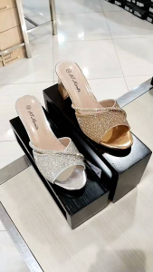 ST MORITZ ‼️sandal pesta wanita hak 7cm mewah blink blink