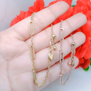 Gelang Tangan Rantai Wanita Prhiasan Titanium Premium Kokot Lobster Cap 750