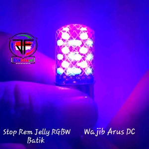 Lampu Stop Rem Jelly RGB Motif Batik 2 Mode Running Kedip Flash DC 12 Volt Universal Bisa Untuk Motor dan Mobil