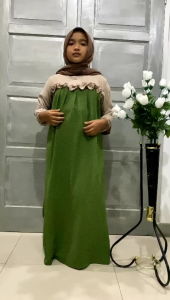 pakain gamis anak crinkle perempuan Fahira dres.model terbaru.fashion anak.termurah