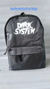 Dinai.Bags Tas Ransel backpack sekolah sd smp sma kuliah kerja-Tas distro motif Dark System