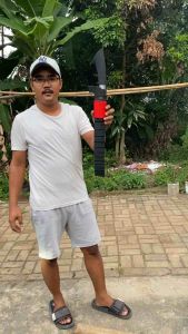 Pisau g0lok berkebun serbaguna 40 cm asli baja super tangguh
