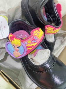 ADDAรองเท้านักเรียนอนุบาลเด็กหญิงสีดำลายTinker Bell ไซส์ 25-35