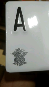 Plat Nomor Motor Font Std Rapi Sepasang